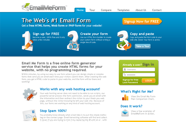 Emailmeform.com 15 Nice Solutions for Free Contact Form Services